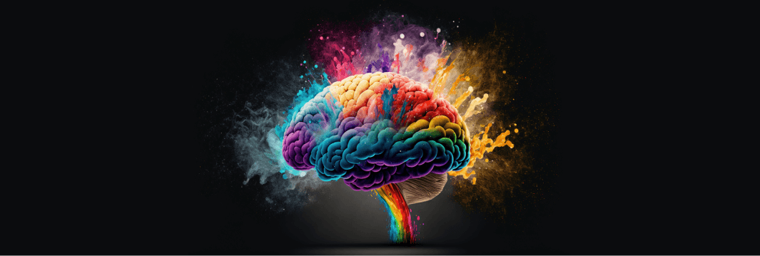 Colourfully exploding brain